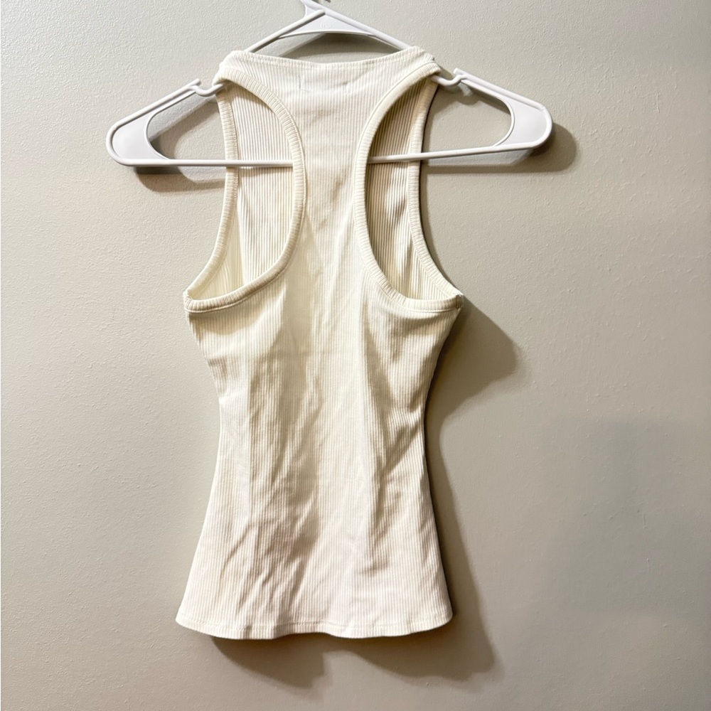 Naked Wardrobe‎ Ivory Ribbed Tank Top NEW - Picture 2 of 5